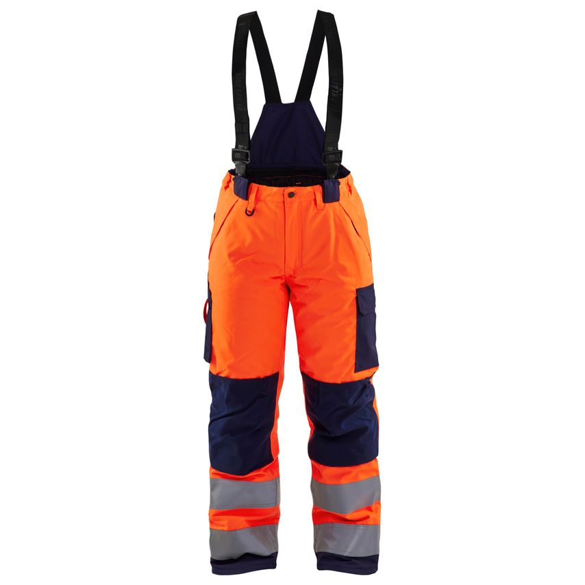 Blaklader Women's Hi-Vis Winter Trousers 7885 Orange Navy Blue D23 UK-20S