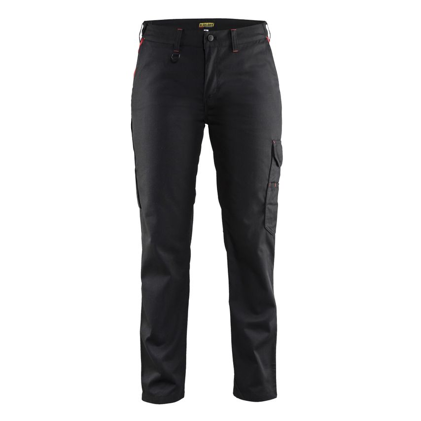 Blaklader Women's Industry Trousers 7104 Black Red D19 UK-12S
