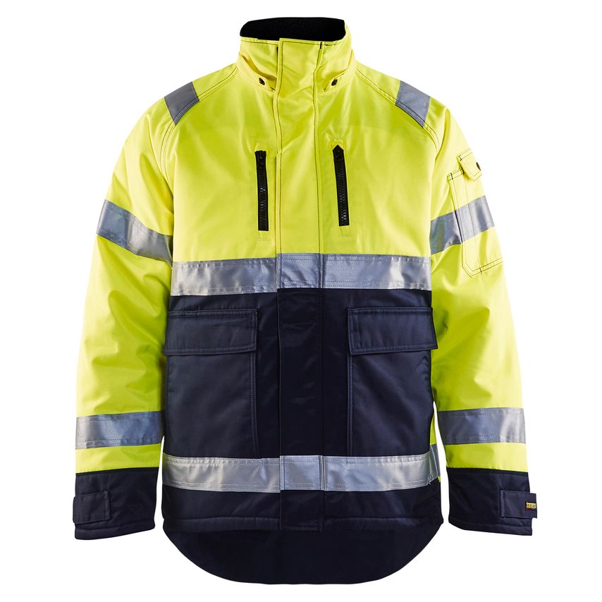 Blaklader Hi-Vis Winter Jacket 4828 Hi-vis Yellow Navy Blue M