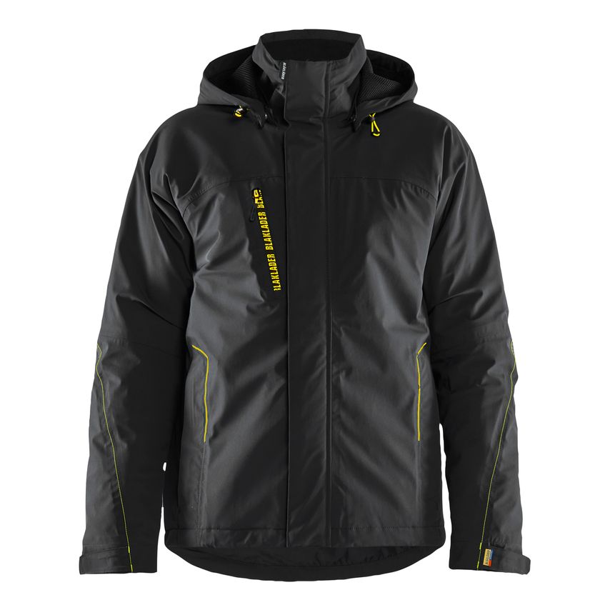 Blaklader Lightweight Lined Functional Jacket 4-way Stretch 4484 Black Hi-vis Ye