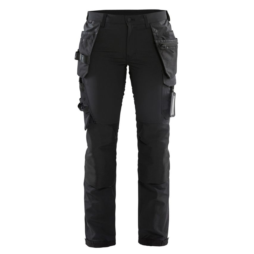Blaklader Women's 4-way Stretch Craftsman Trousers 7192 Black Dark Grey D24 UK-2