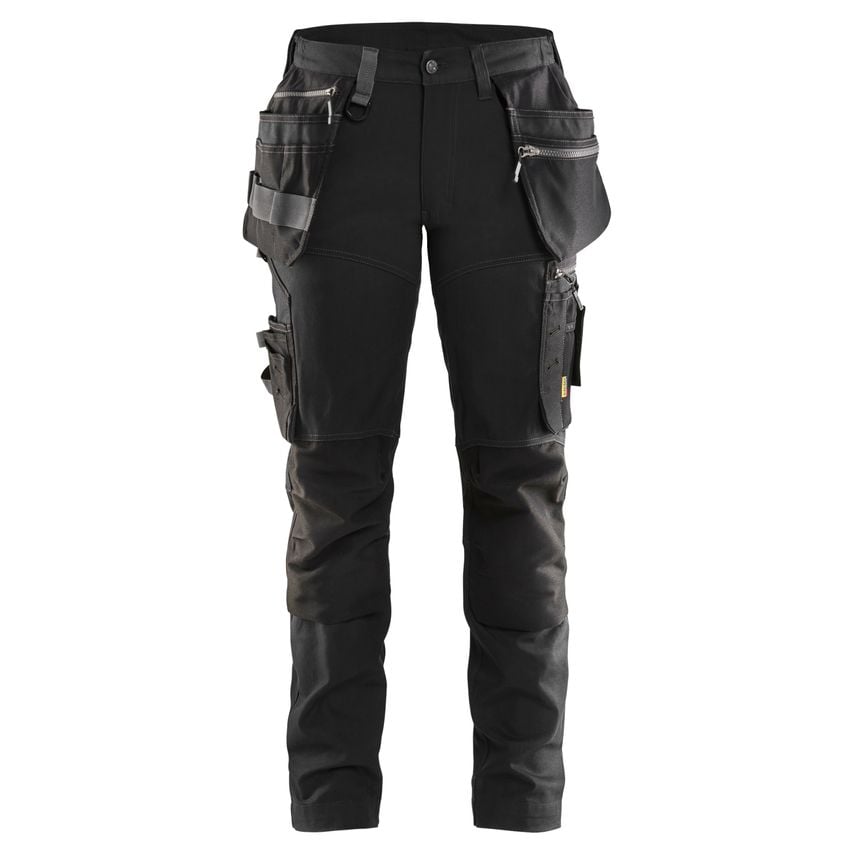 Blaklader Women's Craftsman Trousers with Stretch 7115 Black D25 UK-24S