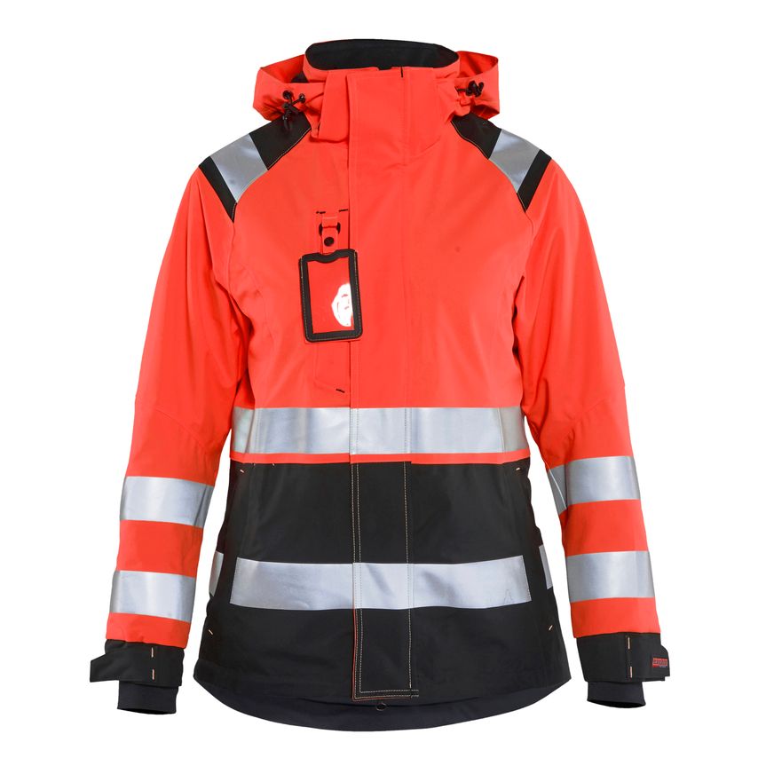 Blaklader Women's Hi-Vis Shell Jacket 4904 Red Hi-Vis Black XXL