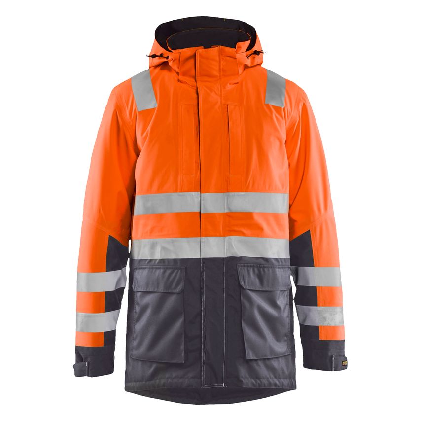 Blaklader Hi-Vis Parka 4495 Hi-Vis Orange Mid Grey XXXL