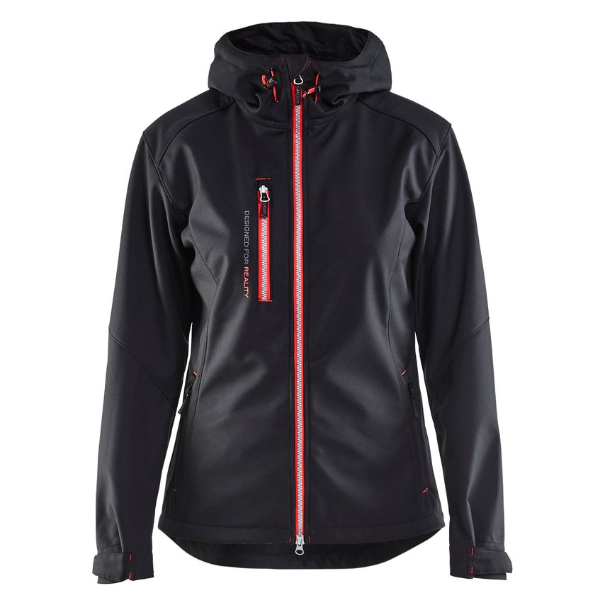 Blaklader Women's Softshell Jacket 4919 Black Red XXXL