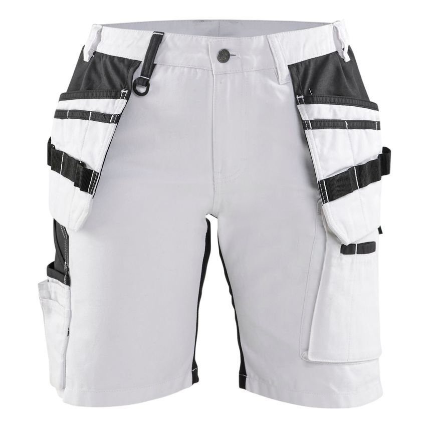 Blaklader Painter Shorts with Stretch Women X1900 7171 White Black C50 UK-22R