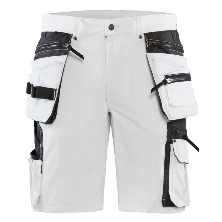 Blaklader 4-way-stretch Painter's Shorts 1088 White Dark Grey C54 UK-38R