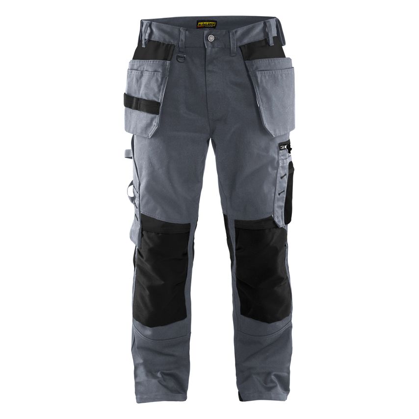 Blaklader Craftsman Trousers 1555 Grey Black D84 UK-30S