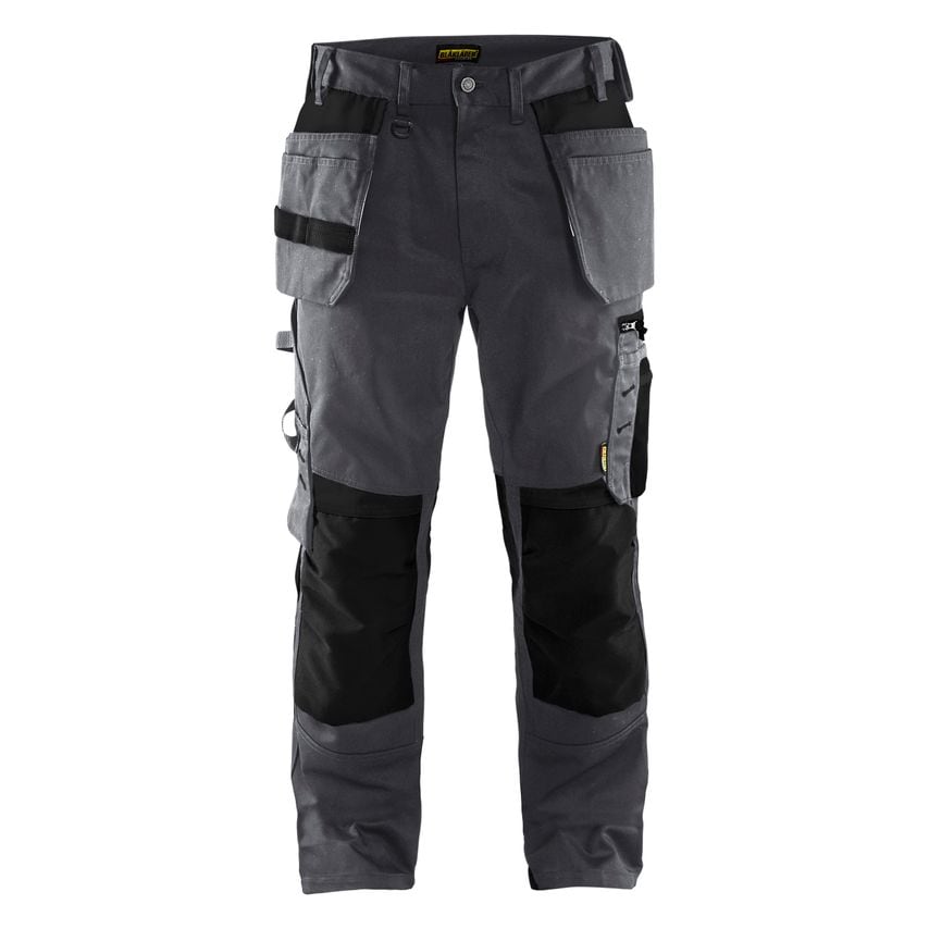Blaklader Craftsman Trousers 1555 Mid Grey Black C146 UK-32L