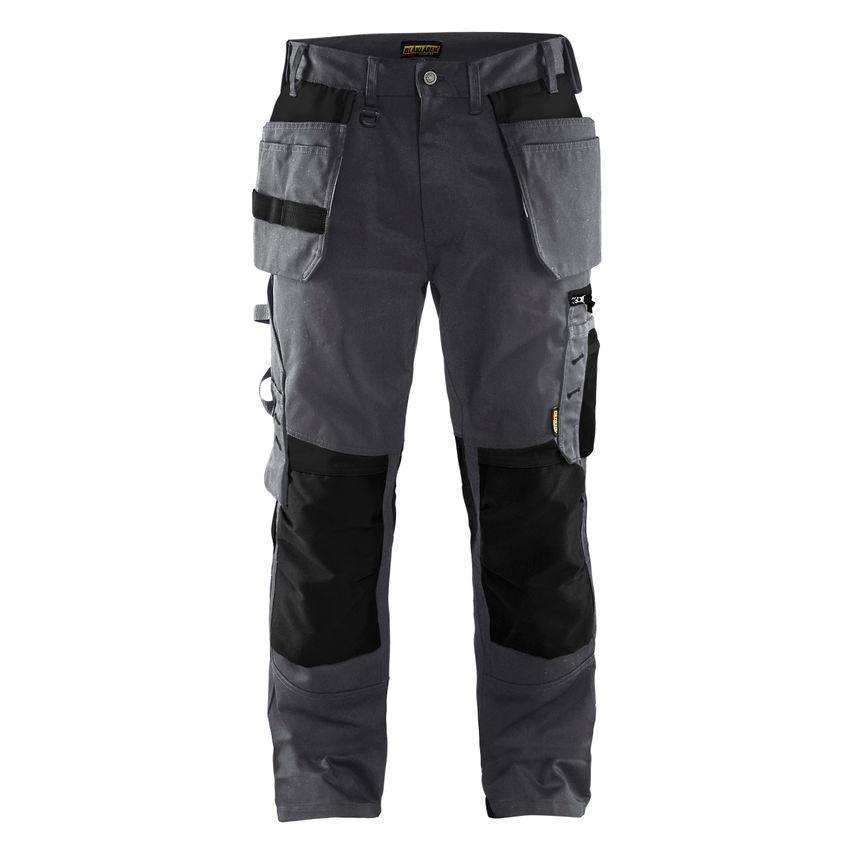 Blaklader Craftsman Trousers 1555 Mid Grey Black C150 UK-34L