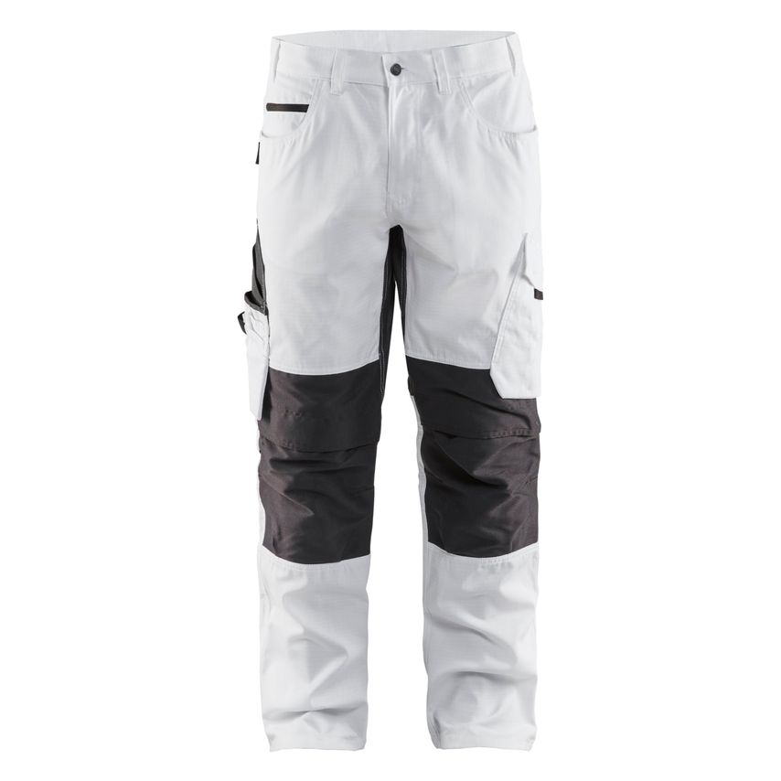 Blaklader Painters Trousers with Stretch 1095 White Dark Grey D112 UK-43S