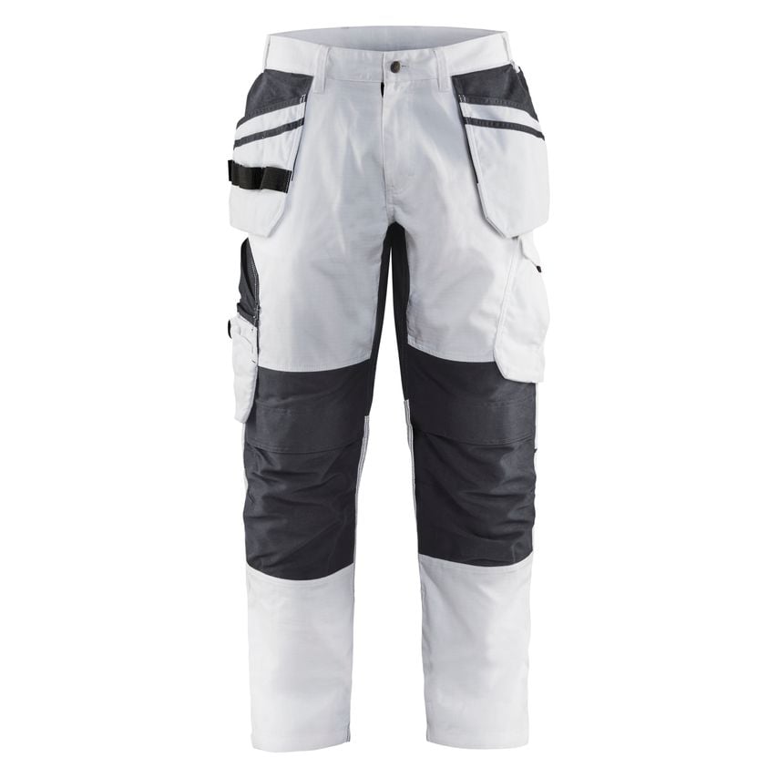 Blaklader Painters Trousers with Stretch 1096 White Dark Grey C46 UK-32R