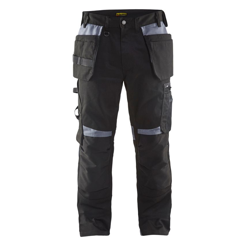Blaklader Craftsman Trousers 1555 Black Grey C52 UK-36R