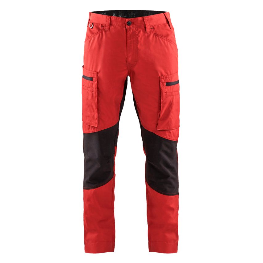 Blaklader Service Trousers with Stretch 1459 Red Black C58 UK-42R