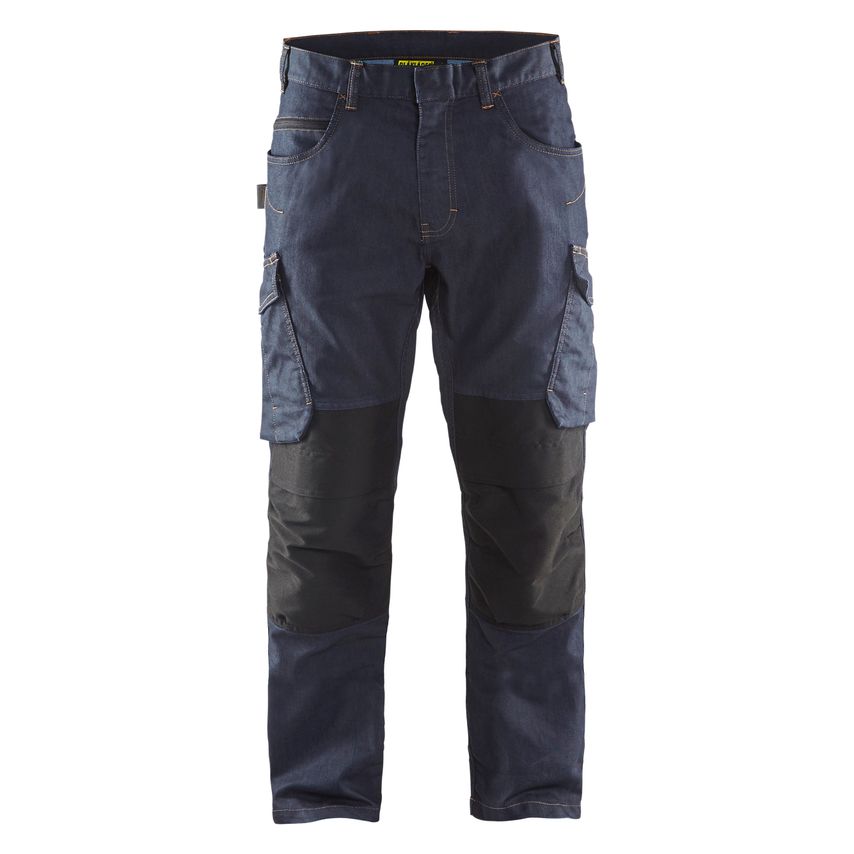 Blaklader Service Trousers Denim Stretch 1497 Navy Blue Black C148 UK-33L