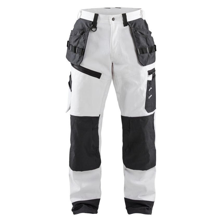 Blaklader X1500 Painters Trousers 1510 White Dark Grey D96 UK-36S