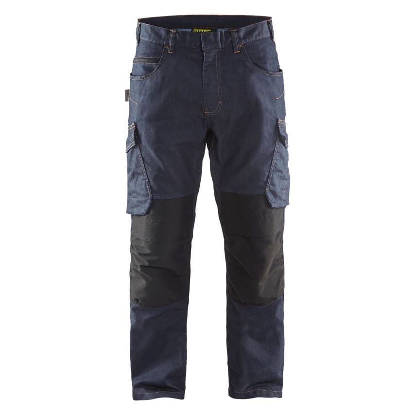 Blaklader Service Trousers Denim Stretch 1497 Navy Blue Black C62 UK-46R