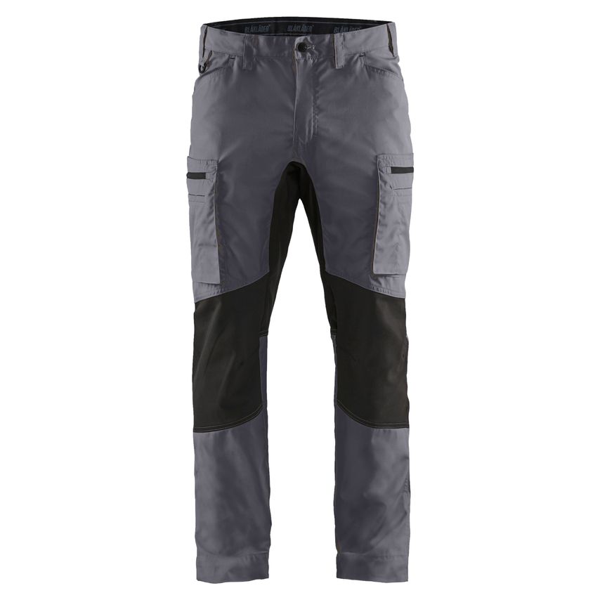 Blaklader Service Trousers with Stretch 1459 Mid Grey Black C56 UK-40R