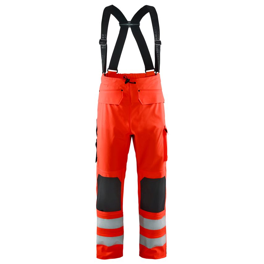 Blaklader Rain Trousers Hi-Vis Level 2 1302 Red Hi-Vis XXL