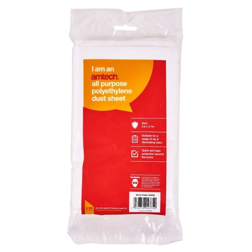 3.6m X 2.7m All-purpose Polythene Dust Sheet