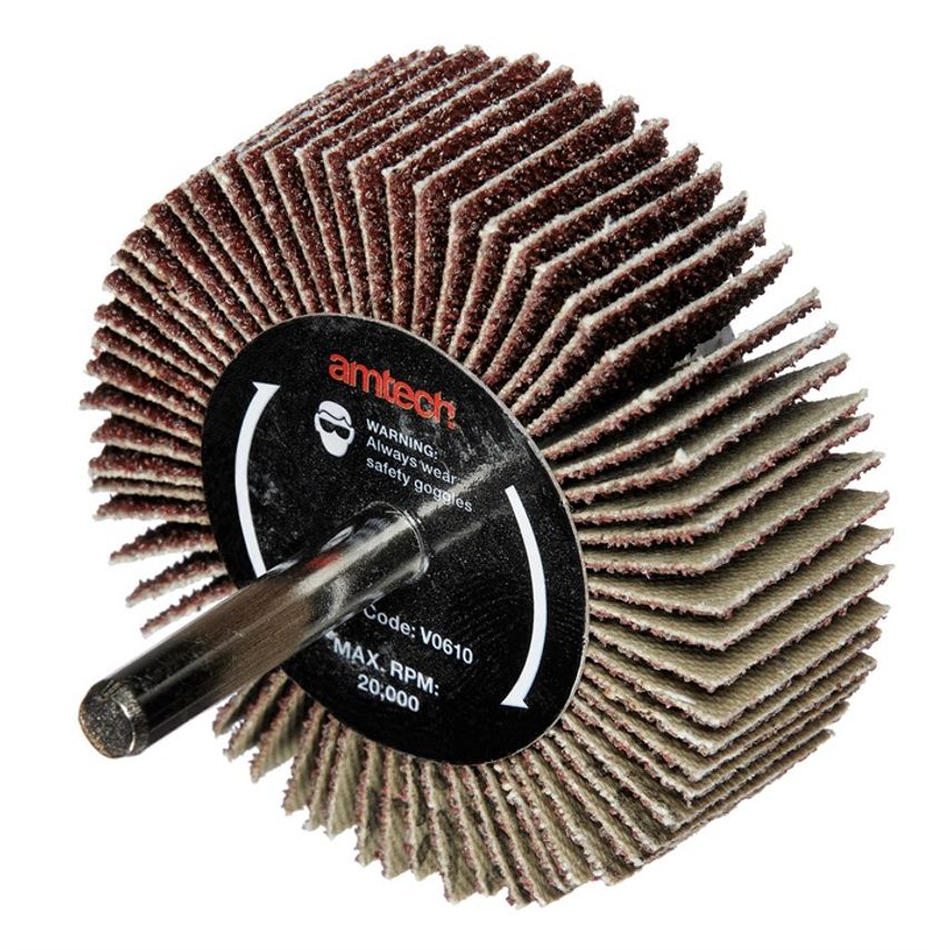 Amtech 60 X 20mm 60 Grit Abrasive Flap Wheel
