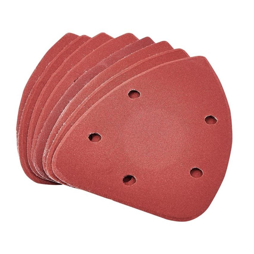 Amtech 10 X P240 Grit Delta Sanding Sheets (140mm X 140mm X 100mm)