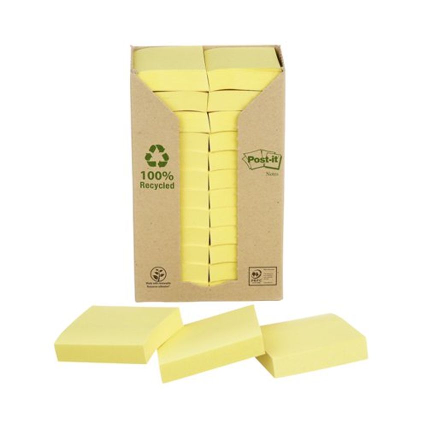 Recycled Canary Sticky Notes