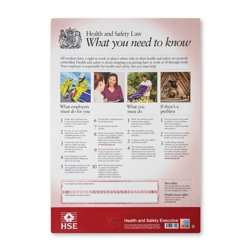 HSE Health & Safety Law Posters