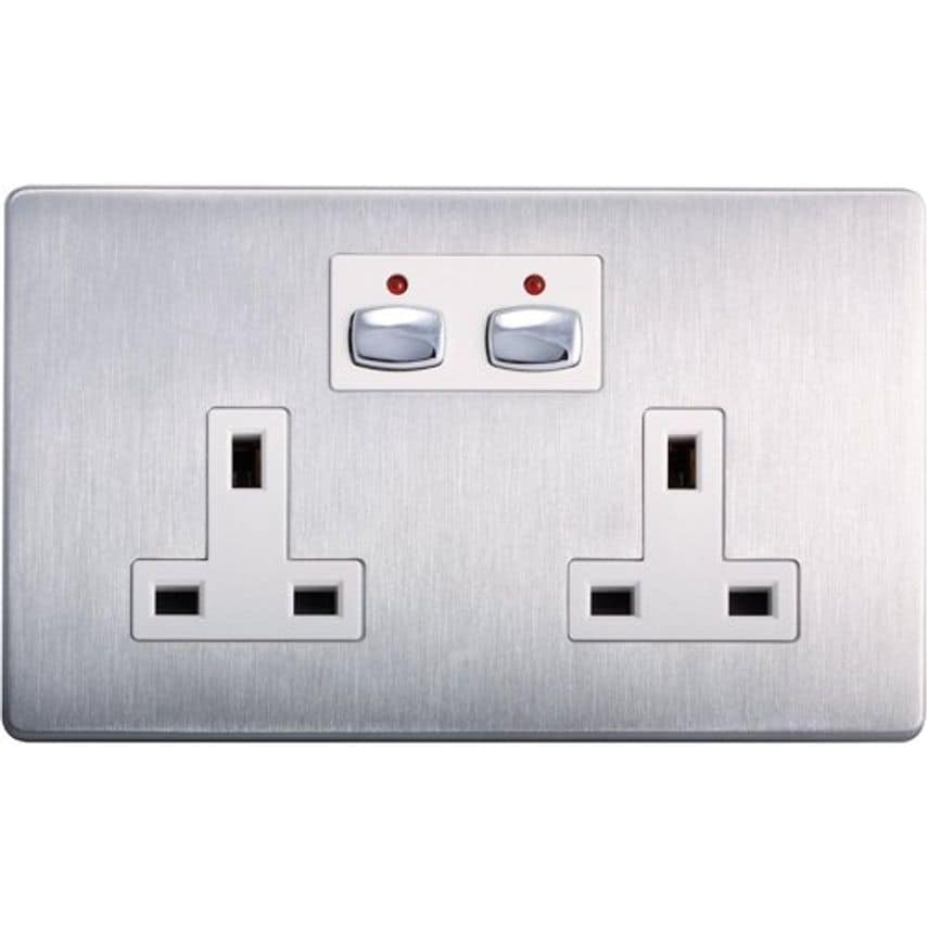 Energenie EG MI Home Style Double Socket Steel