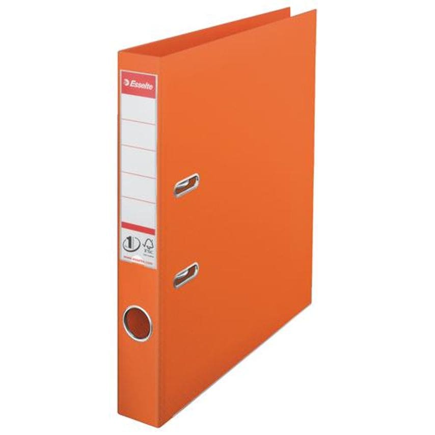 Esselte Lever Arch File PP A4 50mm Orange, Pack of 10