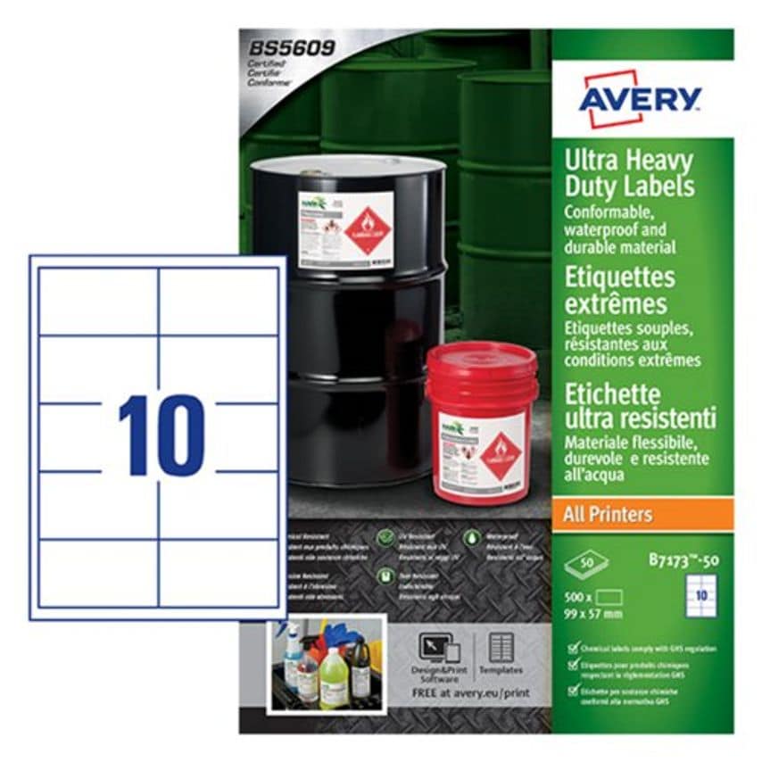 Avery Resistant Labels 57 X 99 M Pk500