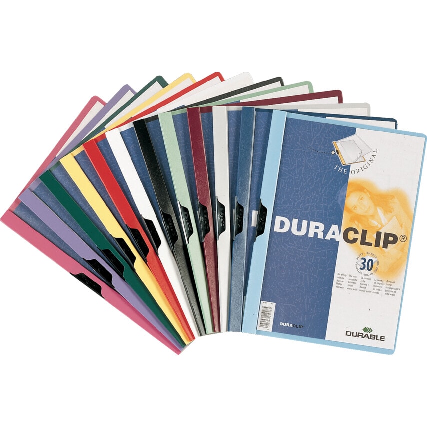 Durable Duraclip File A4 3mm D/Bl 220007 (PK-25)
