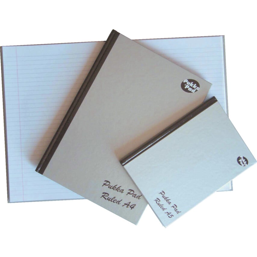 Pukka A4 Silver/Black Casebound 190-PG Book (PK-5)