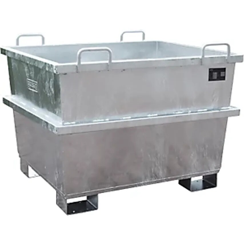 EUROKRAFTpro Universal Container, Capacity 075 M, Hot Dip Galvanised - you get 2