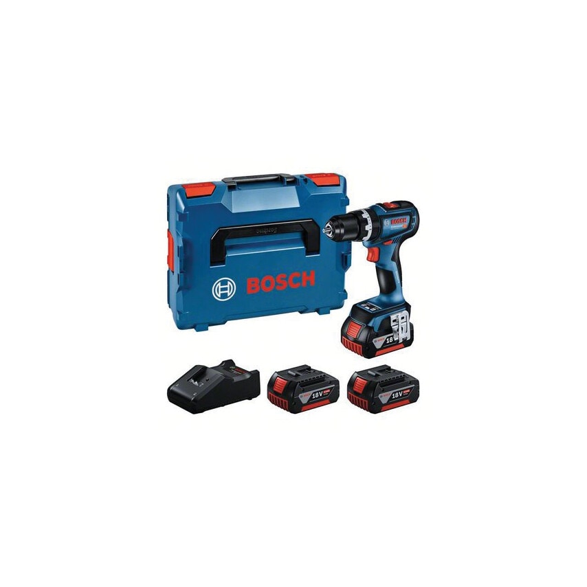 Bosch GSB 18V-90 C (2X GBA 4.0AH, GAL 18V-40, L-BOXX) -S 18V Combi
