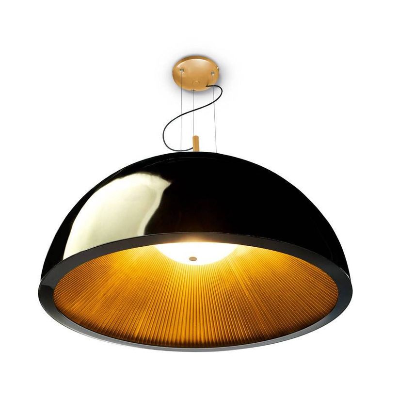 Leds C4 Lighting 3 Light Large Dome Ceiling Pendant Black, Gold, E27