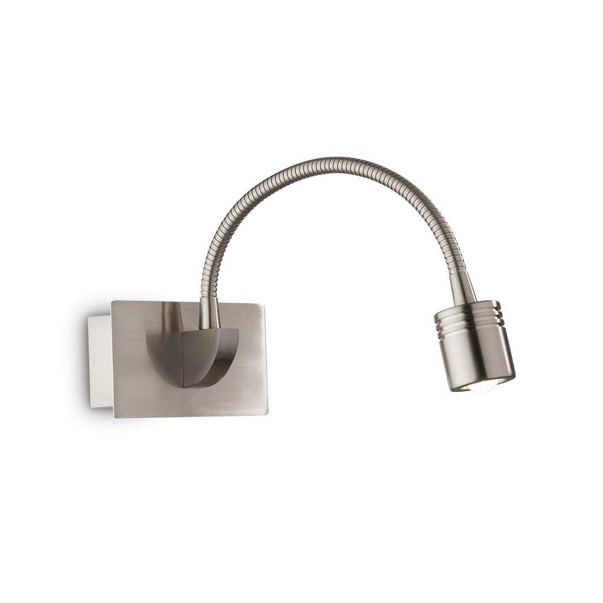 Ideal Lux Lighting Dynamo LED 1 Light Adjustable Wall Reading Lamp Nickel