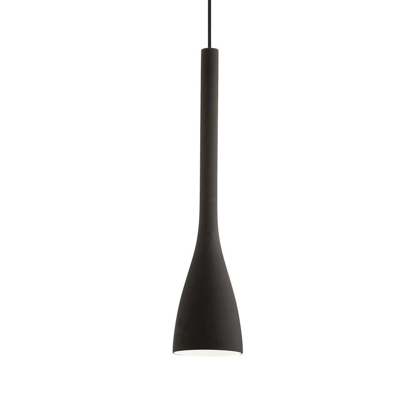 Ideal Lux Lighting Flut 1 Light Large Ceiling Pendant Black, E27