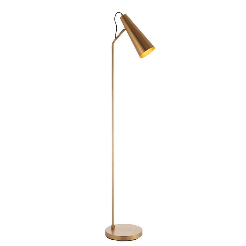 Endon Karna New Task Floor Lamp Warm Antique Brass
