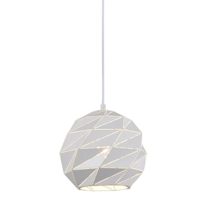Italux Lighting Modern Hanging Pendant White 1 Light, E27