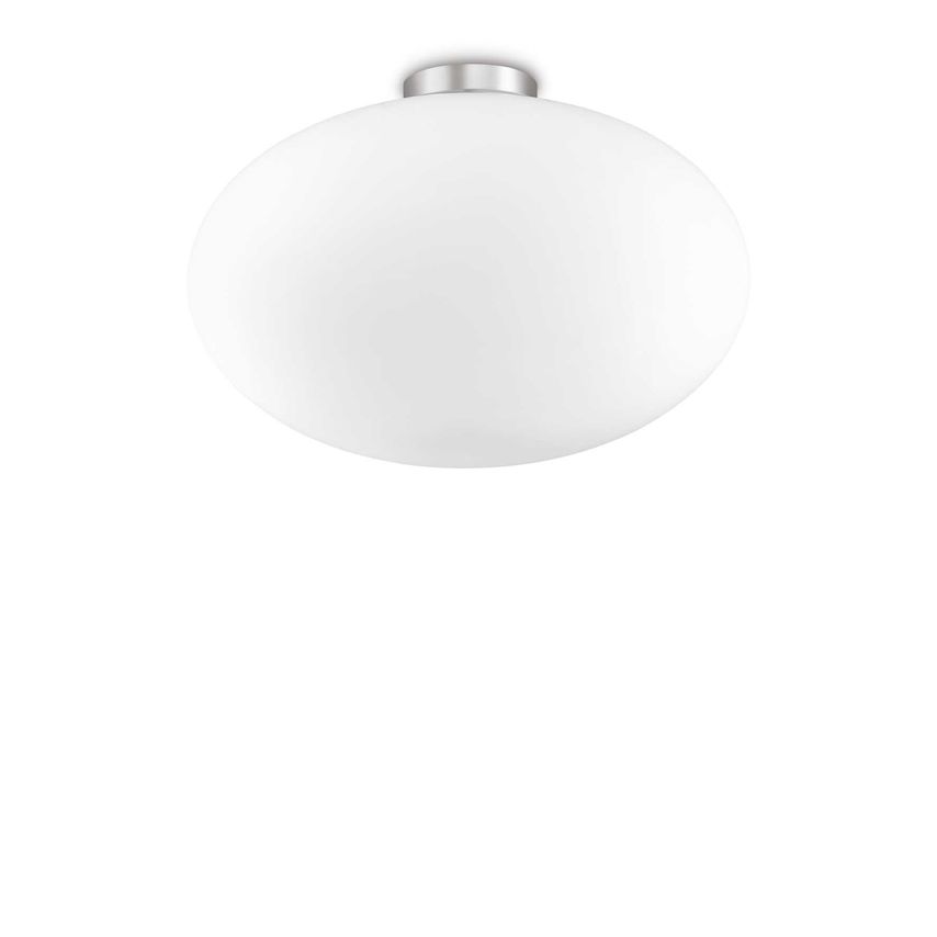 Ideal Lux Lighting Candy 1 Light Globe Ceiling Flush Light White, E27