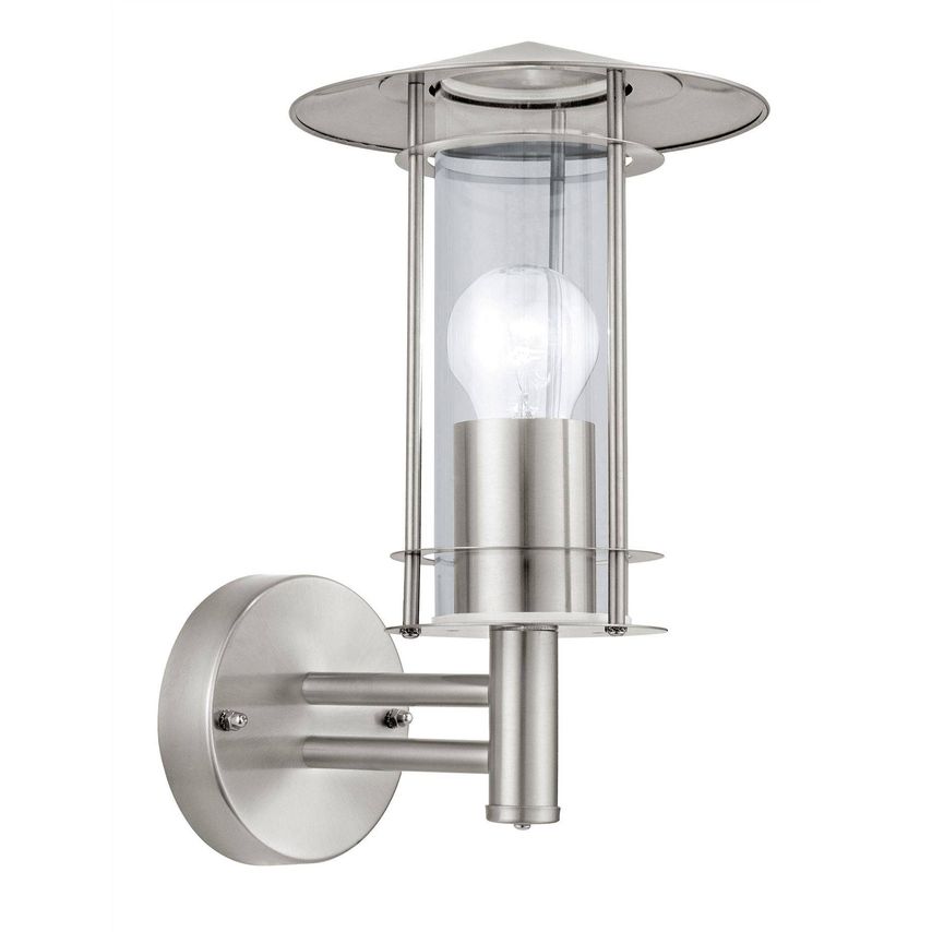Eglo Lighting Lisio 1 Light Outdoor Wall Lantern Stainless Steel IP44, E27 - UK