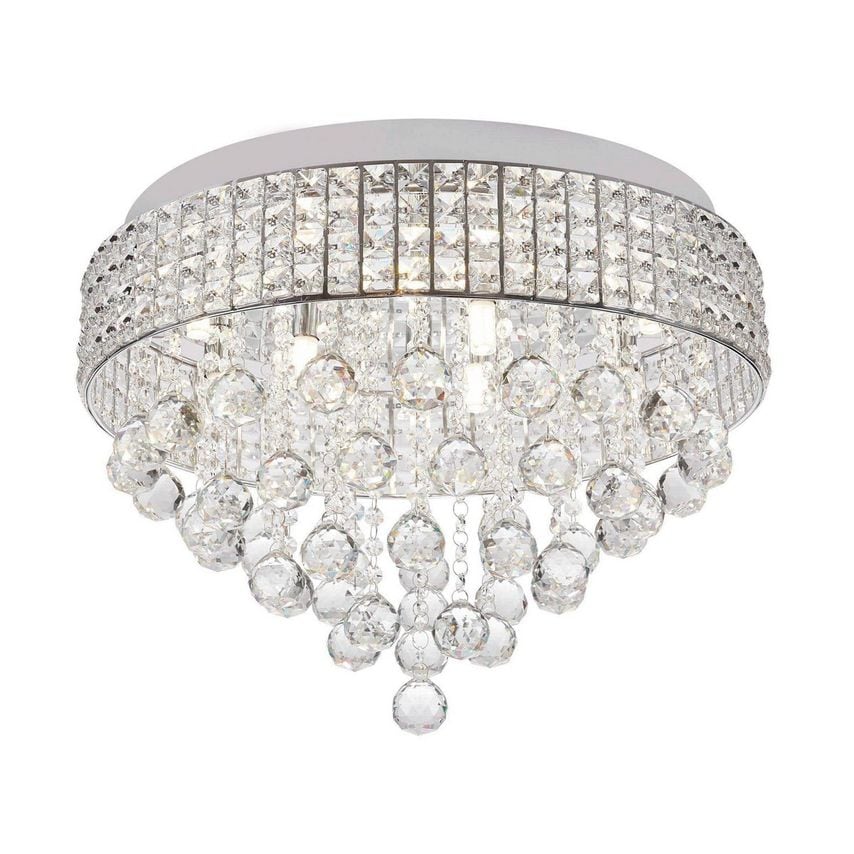 Zumaline Capri Ceiling Light, Chrome, 9x G9