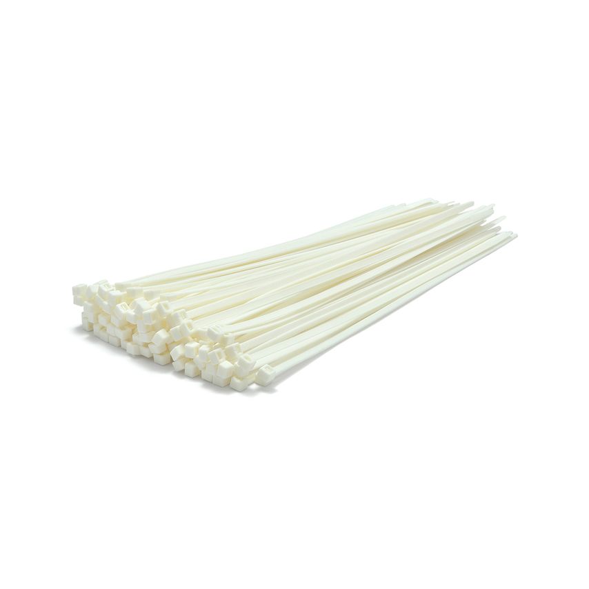 C Tie 100 X 2.5mm White UL94-V0 Cable Ties - Pack of 100- you get 5