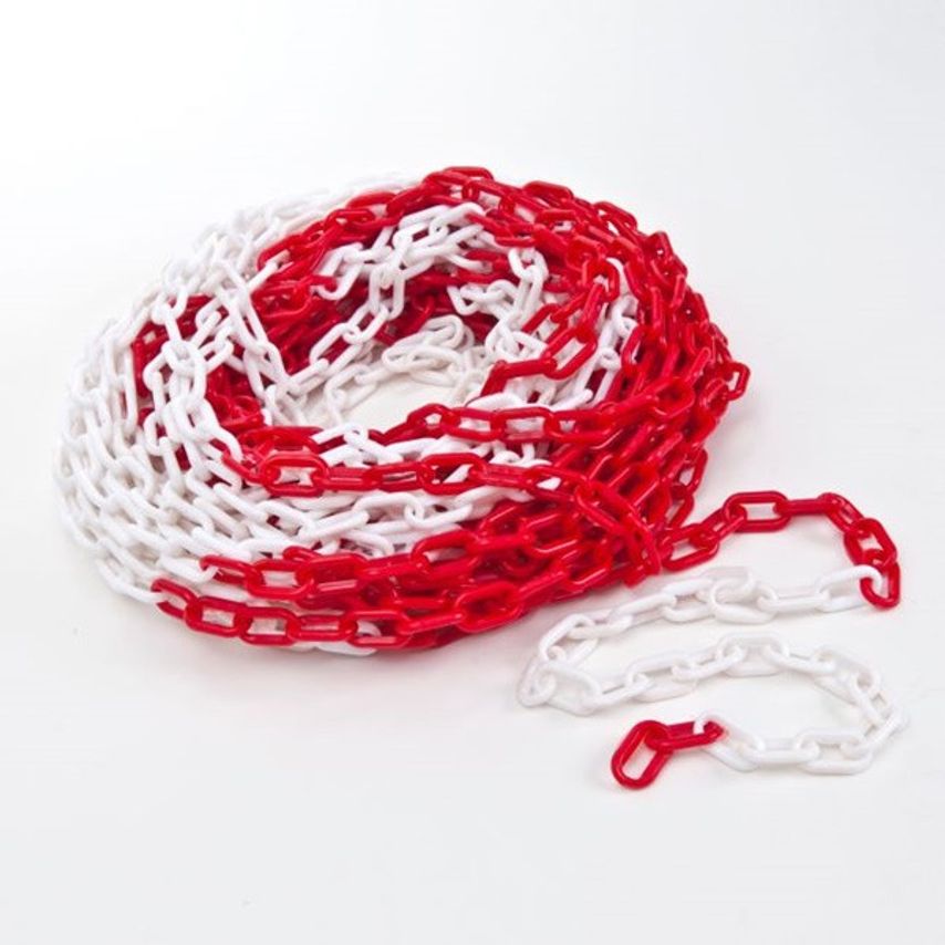 Plastic Barrier Chain Red & White - 3210BCR
