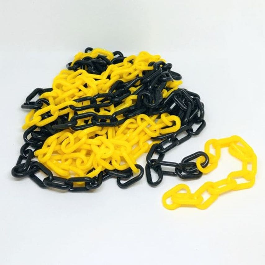Plastic Barrier Chain Yellow and Black - 3215BCY
