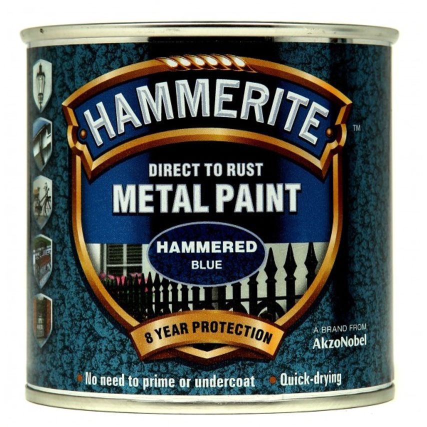 Direct to Rust Metal Paint - Hammered Blue - 250ml - 5092936