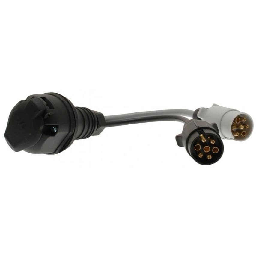 MAYPOLE Adapter Lead - 7 Pin Vehicle 12N/12S to 13-Pin Caravan