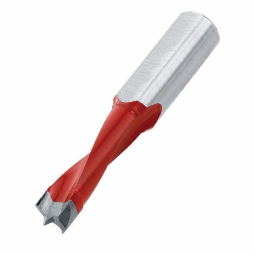 BLUM 8mm Drill Bit LH Rotation on 10mm Dia Shank with Flat 57mm OAL