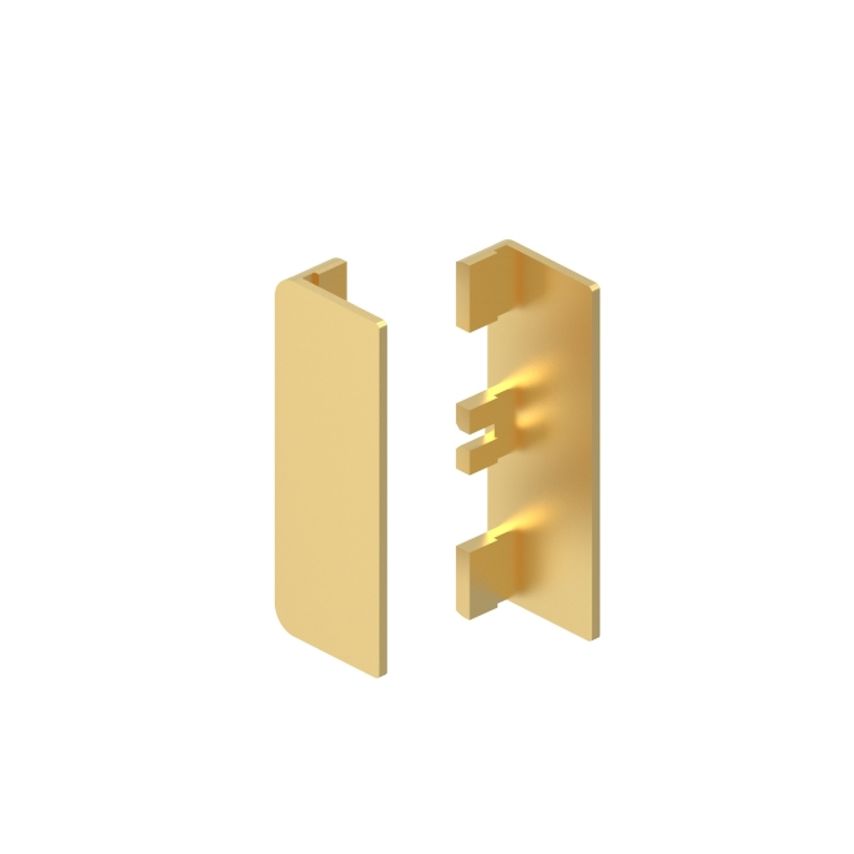 PWS End Caps for Aluminum Mid Drawer Profiles Pair 1 Left & 1 Right Hand GPMENDB